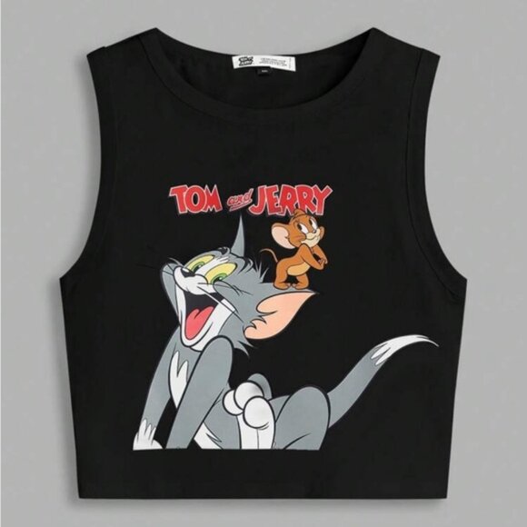Shein Tom and Jerry Crop Top - Picture 1 of 5